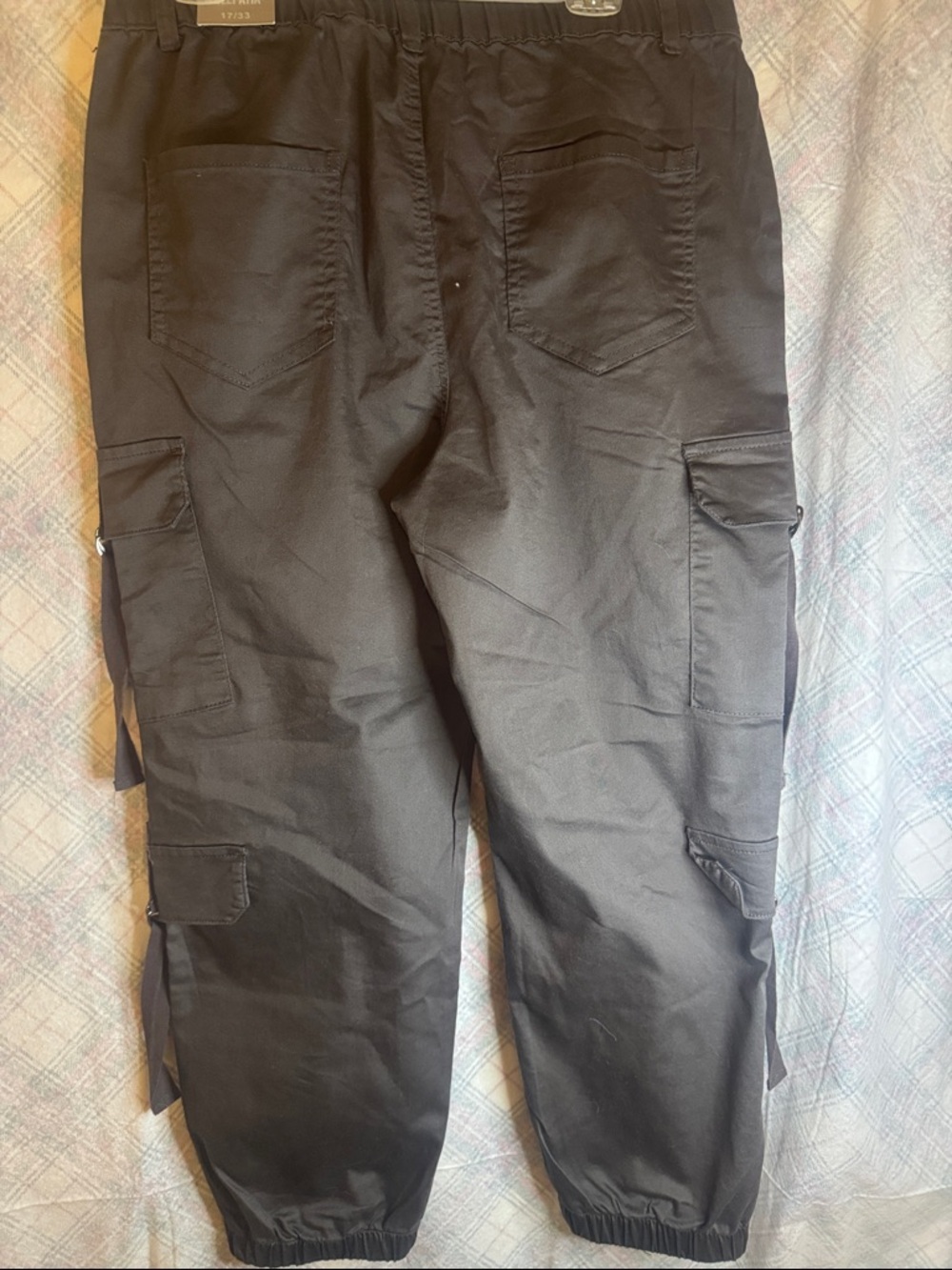 Telepatia Grey Cargo Pants with Utility Straps - Picture 7 of 7